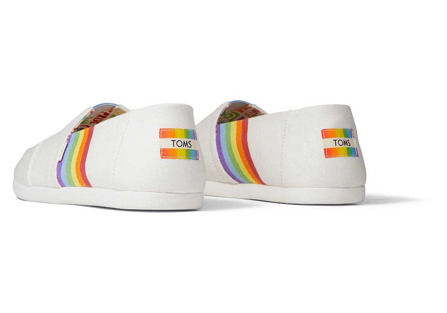 Toms Espadryle Męskie Białe - Alpargata Unity Rainbow - 21QLRICHB